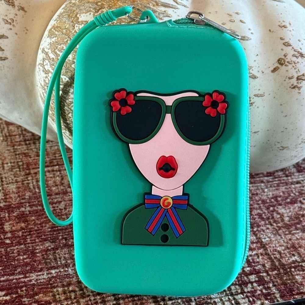 Mint Green Silicone Adorable Trendy Lady Wristlet